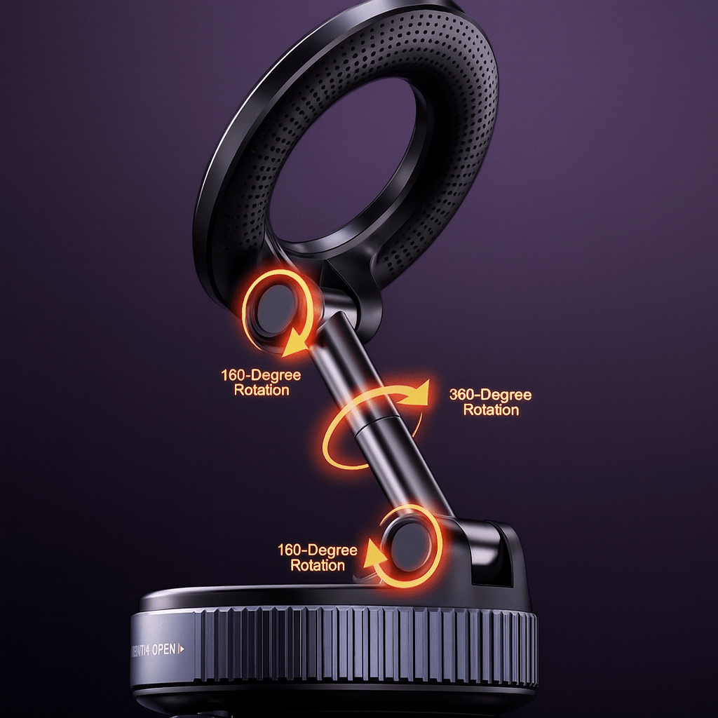 Magnetic 360 vacuum phone holder | Upgraded Car Mount - StopNshop