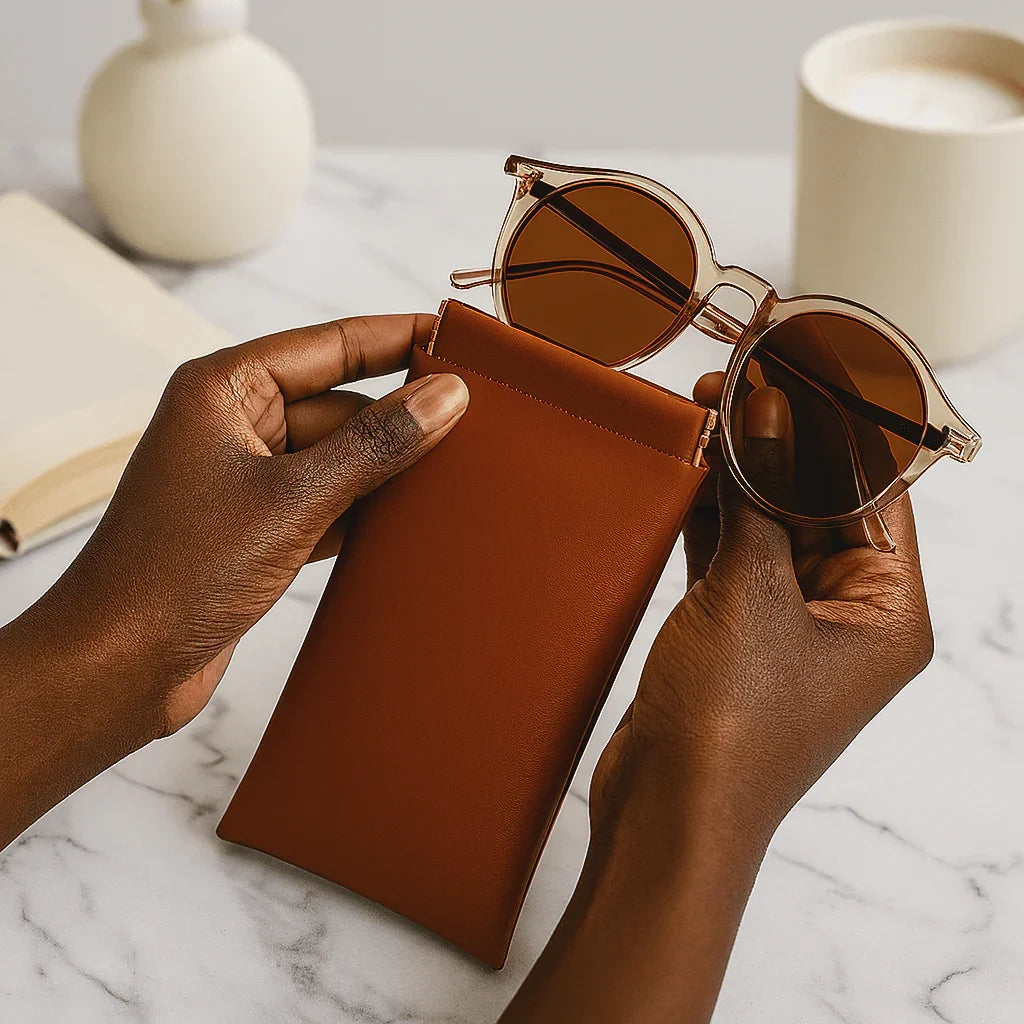 Leather Sunglass Pouch - StopNshop
