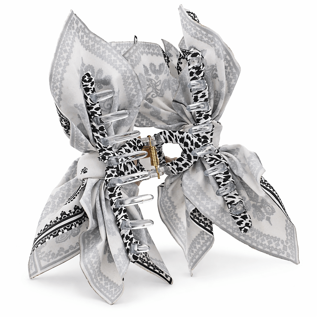 Paisley Bow Hair Claw Clip - StopNshop